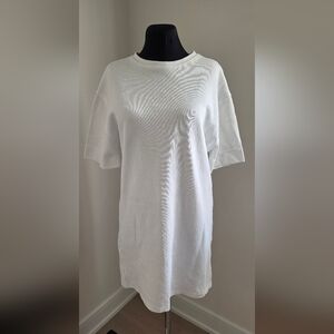 Zara Blokecore White Oversized Cotton T-shirt Dress S